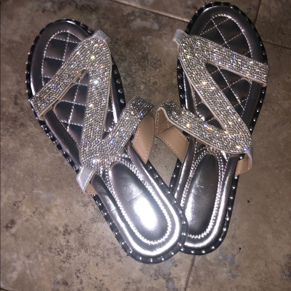 Crystal Zig Zag sandal.
